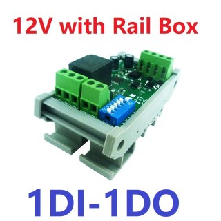 10IOA01 12V 1CH Isolation Digital Switch 1DI-1DO PLC IO Expanding Board RS485 Relay Module Modbus RTU Code 01 05 15 02 03 06 16