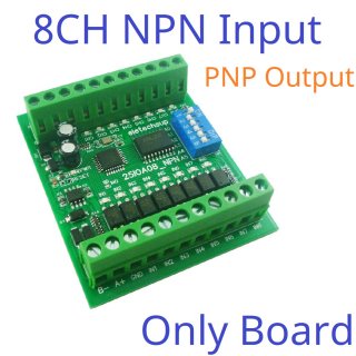 25IOA08 8CH NPN only Board DI-DO PNP to PNP RS485 Modbus Rtu Remote IO Module DC 12-24V 300MA DMOS PNP High Level Output for PLC LED Smart Home IOT