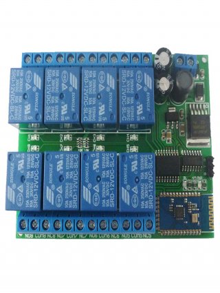 BT21A08 DC 12V 8 CH Android Phone Bluetooth-compatible Control Relay Module For Smart Home LED Lighting system