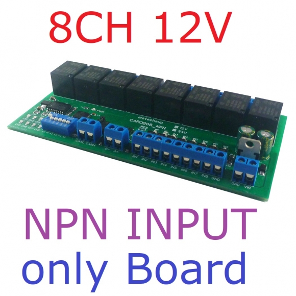 CAROB08 12V NPN 8DI-8DO CAN Relay Controller Module RS485 Digital IO Expanding Board for CNC Car Automated Industry