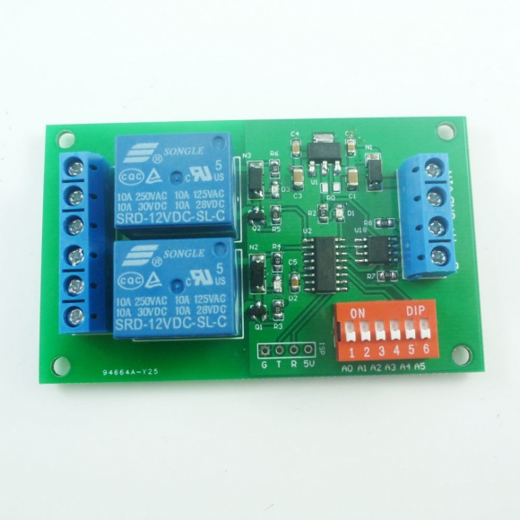 CE035 DC 12V 2 CH RS485 Relay Board UART Serial Port Switch Module Modbus AT Command Control For PLC Smart Home Automated Industry