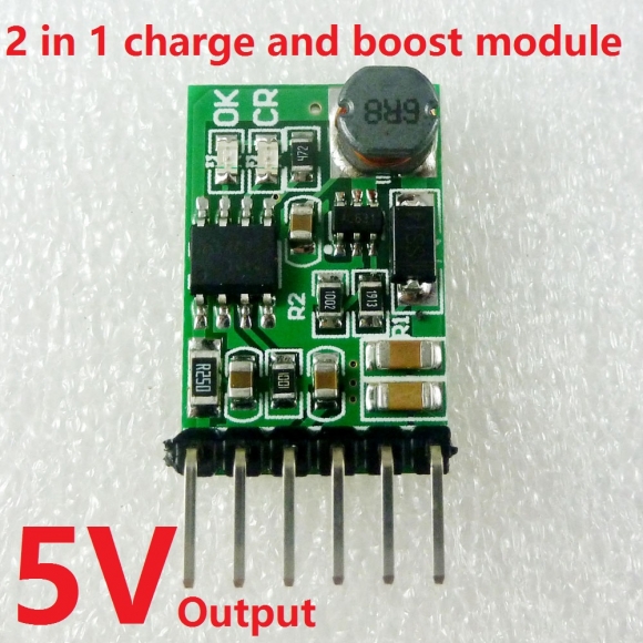 DD05CVSA 2 In 1 CH Discharger Board DC DC Converter Step-up Module Charge In 4.5-8V Boost Out 5V For UPS Mobile Power Diy