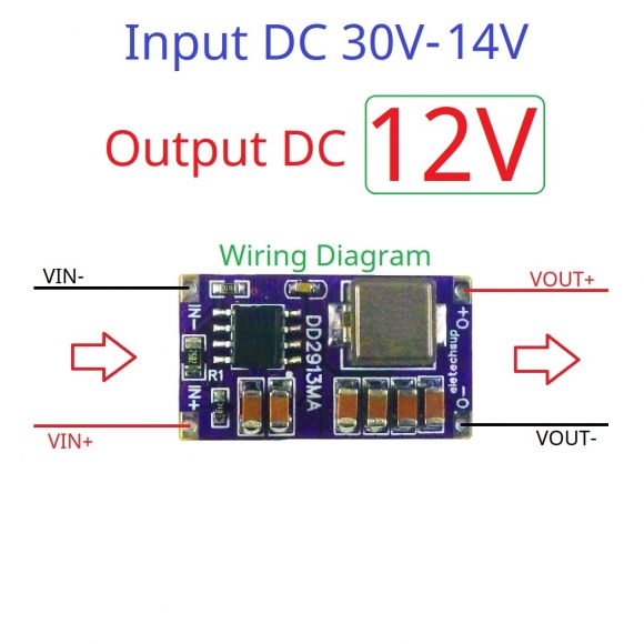 DD2913MA 12V 36W Synchronous DC-DC Buck Converter Module DC 5-30V to 3V 3.3V 4.2V 5V 6V 7.5V 9V 12V Power Supply for 3D Printer Motor LED