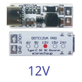 DDTC12UA Output 12V Mini 9W Full Function Type-C DC-DC Boost Converter USB DC 5V to 6V 9V 12V 15V 24V Step-up Voltage Regulator for QC PD Charger