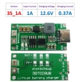 DDTCCRUB 1A 3Cell Type-C To 8.4V 12.6V 16.8V Step-Up Boost LiPo Polymer Li-Ion Charger 7.4V 11.1V 14.8V 18650 Lithium Battery