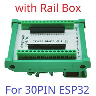 DNESA30 30PIN with Rail Box 30PIN 38PIN ESP32 Din Rail Mounting Expansion Board for ESP-WROOM-32 Wifi BT Module Development Board Wireless Smart Home IOT