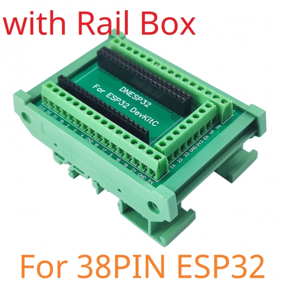 DNESP32 38PIN with Rail Box 30PIN 38PIN ESP32 Din Rail Mounting Expansion Board For ESP-WROOM-32 Wifi BT Module Development Board Wireless Smart Home IOT