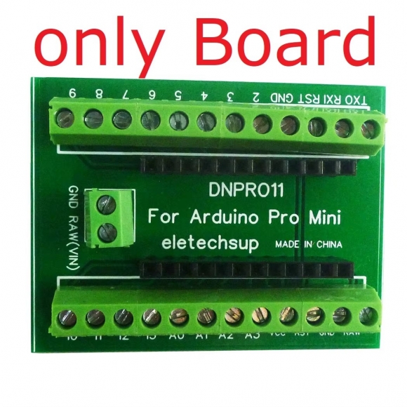 DNPRO11 only Board DIN per mini scheda For Arduino Pro Modulo adattatore per morsettiera a vite per montaggio su guida