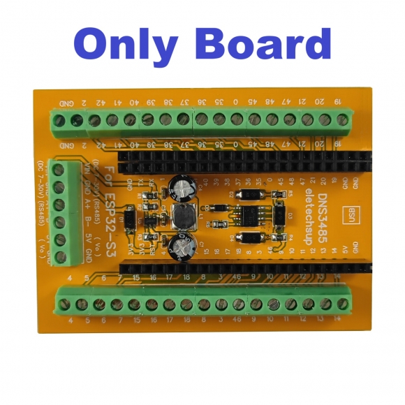 DNS3485 (only Board) ESP32 S3 AIOT Expansion Board 2.4G WiFi BLE Powerful AI Acceleration Reliable Security Features MCU USB to RS485 Modbus Module