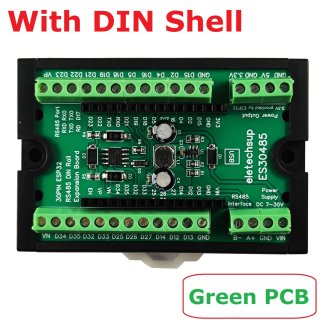 ES30485 (with Rail Box) RS485 ESP32 Din Rail Mounting Expansion Board DC 7-30V Power Input 5V 3.3V Output for WIFI BT IOT MQTT HTTP Smart Home DIY