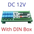 ES32D26 DC 12V With Shell 2AO-8AI-8DI-8DO ESP32 Wifi Network Relay Board 4-20MA 0-10V Digital Analog Input Output Module for Smart Switch IOT Simple PLC