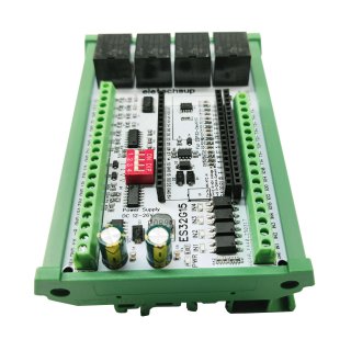 ES32G15 (With DIN Box) ESP32-DevKitC Smart Home Expansion Board NTC Temperature Collection Current Voltage Input Output Relay Switch for Arduino MQTT