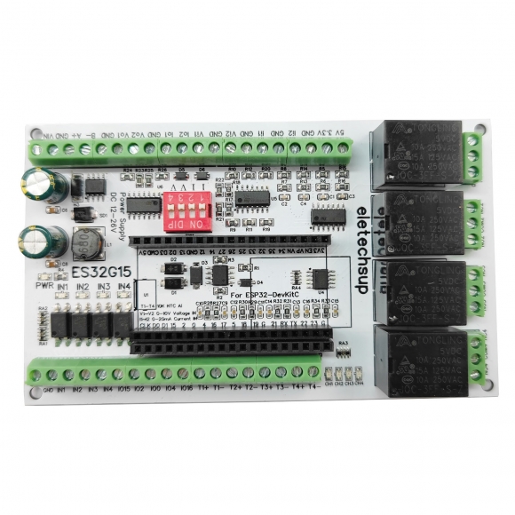 ES32G15 (Only Board) ESP32-DevKitC Smart Home Expansion Board NTC Temperature Collection Current Voltage Input Output Relay Switch for Arduino MQTT