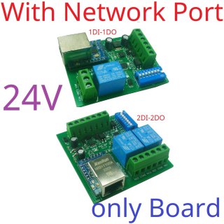 ETROA01 24V Only Board 1DI-1DO 3 IN 1 Serial Serve/Ethernet/RS485 Relay Module Modbus RTU TCP/IP UART DI-DO Network Controller Switch PLC Remote IO Board