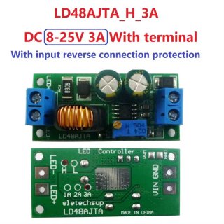 LD48AJTA H 3A 8-25V with Pin 72W DC 6-50V 1-3A Adjustable LED Driver PWM Controller DC-DC Step-down Constant Current Converter