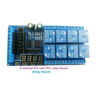 IO22D08 Relay Board DC 12V 8 Channel Pro mini PLC Board Relay Shield Module for Arduino Multifunction Delay Timer Switch Board