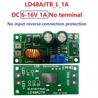 LD48AJTA L 1A 6-16V No Pin 72W DC 6-50V 1-3A Adjustable LED Driver PWM Controller DC-DC Step-down Constant Current Converter