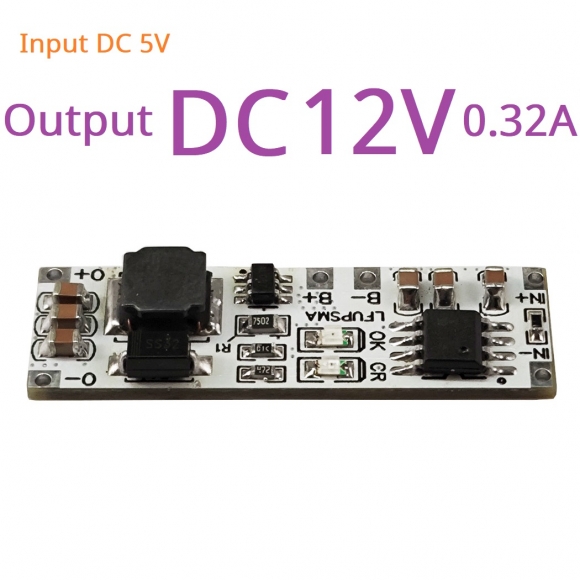 LFUPSMA（Output 12V） 2 IN 1 3.2V LiFePO4 Battery Charge & Discharge UPS Module 5V 9V 12V DC DC Boost Converter 32140 32700 18650 3.6V Charger Board