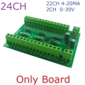 N4AIC24 22CH 4-20MA Current & 2CH 0-30V Voltage Input RS485 AI Module 24CH 12-bit ADC Collector Board MODBUS RTU PLC IO