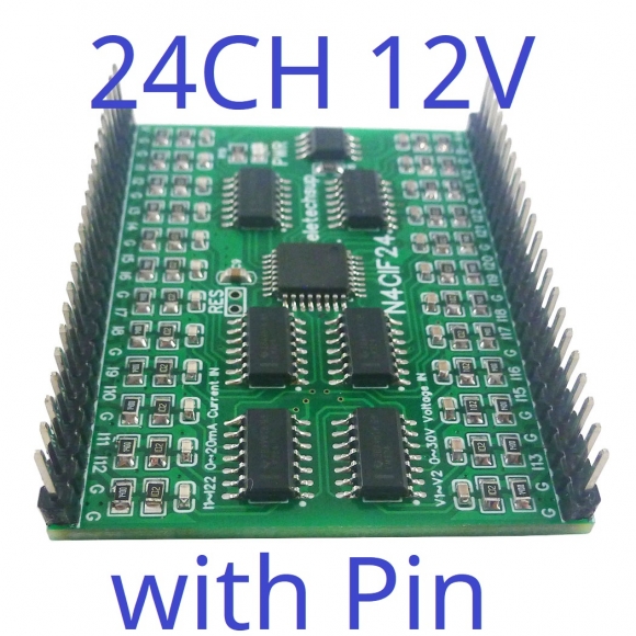 N4CIF24 12V 24AI Current Voltage Analog Collector 20MA 30V ADC RS485 Bus Core Board for Arduino Pi PICO ESP32 ESP8266 WIFI Nodemcu