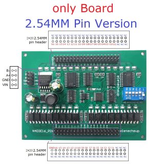 N4D3E16 DC 9V 12V 24V 16DI-16DO RS485 Modbus RTU Remote IO Board N4D3E16 Switch Input Output Module for Touch Panel PLC Relay LED