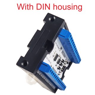 N4DSC08 (With DIN housing) 8-Way 1-Wire DS18B20 Digital Temperature Sensor Modbus RS485 Analog IO Module for PLC Paperless Recorder Thermostatic Controls