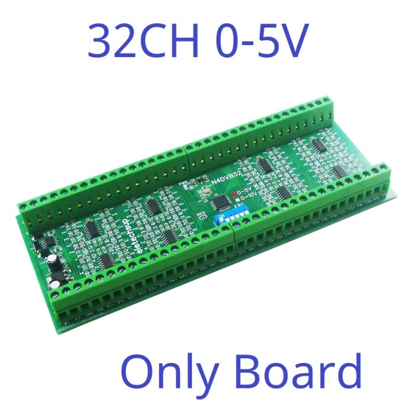 N4DVB32 0-5V Only Board 32-AI RS485 Differential Voltage Collector Modbus RTU 0-5V 0-10V Analog Input ADC Signal Acquisition System DC 12V 24V