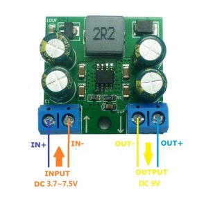 ND04BOTA 9V High Power 60W DC 3.7-20V To 9V Step-Up Boost DC DC Converter Module For Zigbee Solar Panel