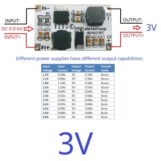 ND0603PC 3V 2 In 1 Auto Buck-Boost DC-DC Converter 0.9-6V to 3V 3.3V 4.2V 5V PWM PFM Voltage Regulator for LINO LIPO Lifpo4 Nimh Batery