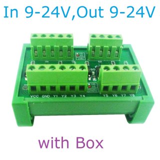 OP31C08 In 9-24V Out 9-24V PNP to PNP 8ch PLC Digital Switch IO Isolation Protection Board 3.3V 5V 12V 24V Logic Level Converter NPN PNP Wet Contact