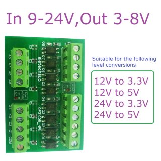 OP31C08 In 12V Out5V NPN to NPN 8ch PLC Digital Switch IO Isolation Protection Board 3.3V 5V 12V 24V Logic Level Converter NPN PNP Wet Contact