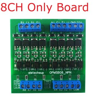 OPMSB08 PNP Input 12-24V PNP Output 8CH DC 3.3-24V 0-2kHz PWM Signal Amplifier NPN/PNP Logic Level Converter LED Driver 5A IO Current Amplifier