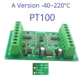 PTDNC04 (PT100 A Version)(Only Board) PT1000 4CH Modbus Wide Range Temperature Sensor Collector PT100 RTD Platinum Thermal Resistance RS485 Remote Analog Quantity