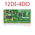 R4IOI16 12DI-4DO Only Board 16CH 5 IN 1 Modbus Rtu Digital IO Module RS485 NPN PNP DI-DO Pin Core Board Switching Input Output PLC HMI Remote IO Expanding