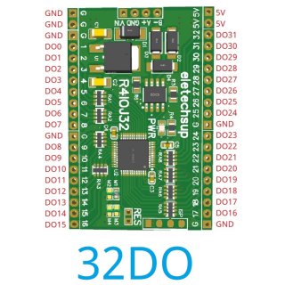 R4IOJ32 32DO Only Board 5 IN 1 32DI/32DO/16DI-16DO/8DI-24DO/24DI-8DO Modbus Rtu Digital 5V 3.3V TTL IO RS485 2.54mm Pin Core Board