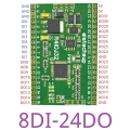 R4IOJ32 8DI 24DO Only Board 5 IN 1 32DI/32DO/16DI-16DO/8DI-24DO/24DI-8DO Modbus Rtu Digital 5V 3.3V TTL IO RS485 2.54mm Pin Core Board