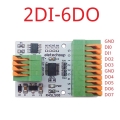 R4SLS08 2DI-6DO DC 12V 24V Quick Wiring Connector RS485 Modbus Remote IO NPN PNP DI-DO Module 141R Spring Terminal Block for Relay Smart Home