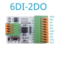 R4SLS08 6DI-2DO DC 12V 24V Quick Wiring Connector RS485 Modbus Remote IO NPN PNP DI-DO Module 141R Spring Terminal Block for Relay Smart Home