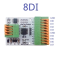 R4SLS08 8DI DC 12V 24V Quick Wiring Connector RS485 Modbus Remote IO NPN PNP DI-DO Module 141R Spring Terminal Block for Relay Smart Home