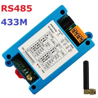 RT4RA01 (RS485 433M) 433M 868M RS485 RS232 DTU VHF/UHF Radio Modem Wireless Transceiver 1200-115200 None/Odd/Even Dip Switch Set Master-slave Network