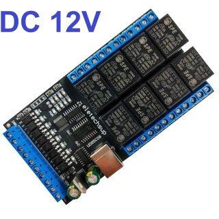 UD85C08 (DC 12V) 8DI-8DO Industrial-grade Multi-function USB Relay Board PC UART COM Switch Module With Input Indicator Light DC 12V 24V