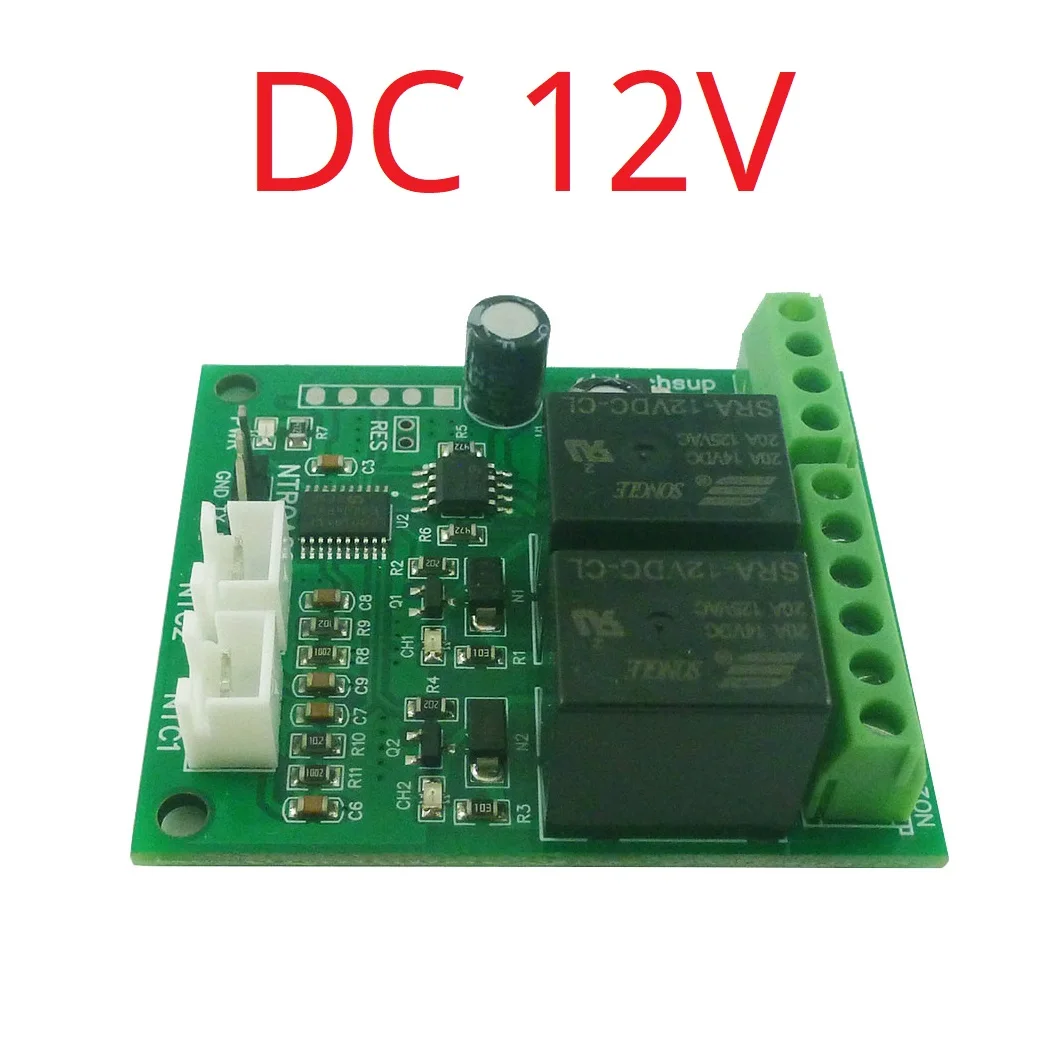 NTROA02_12V 2 IN 1 NTC Relay Multifunctional Temperature Acquisition Module TTL232 RS485 Analog Digital PLC IO Expanding Board DC 5V 12V 24V