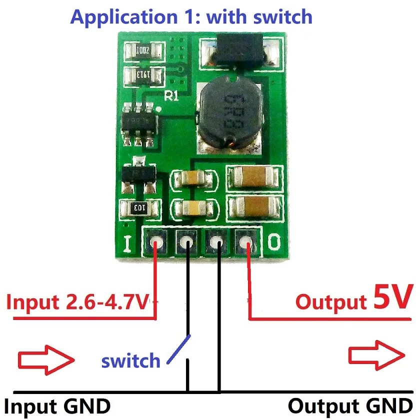 DDEN12MA 5V(no Pin) ON/OFF DC-DC 3V 3.3V 3.7V 4.2V 5V to 5V 6V 9V 12V Step-up Boost Converter Voltage Regulate Power Supply Module