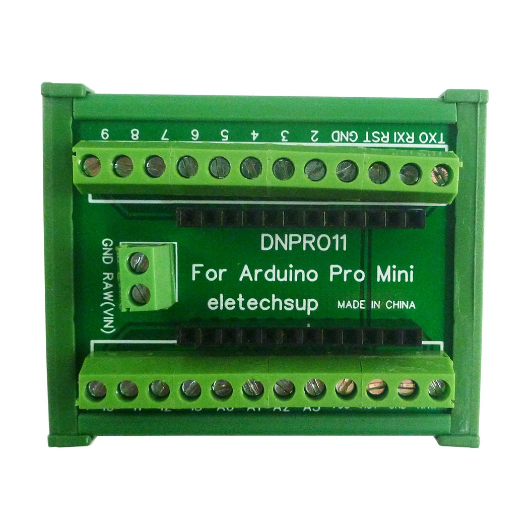 DNPRO11 with Rail Box DIN Rail Mount Screw Terminal Block Adapter Module For Arduino Pro mini Board PLC Industrial Controllers Smart Home