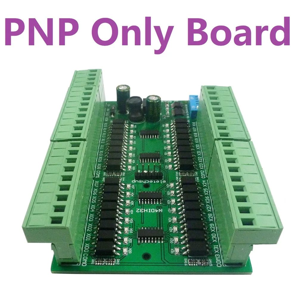 N4DIH32 PNP Only Board 32ch PNP NPN Isolated Digital Input RS485 Modbus Rtu Controller DC 12V 24V PLC Switch Quantity Acquisition Board