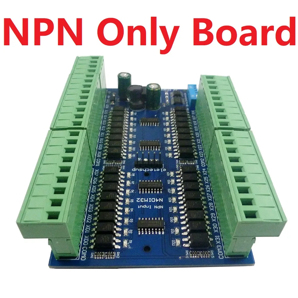 N4DIM32 NPN Only Board 32ch PNP NPN Isolated Digital Input RS485 Modbus Rtu Controller DC 12V 24V PLC Switch Quantity Acquisition Board